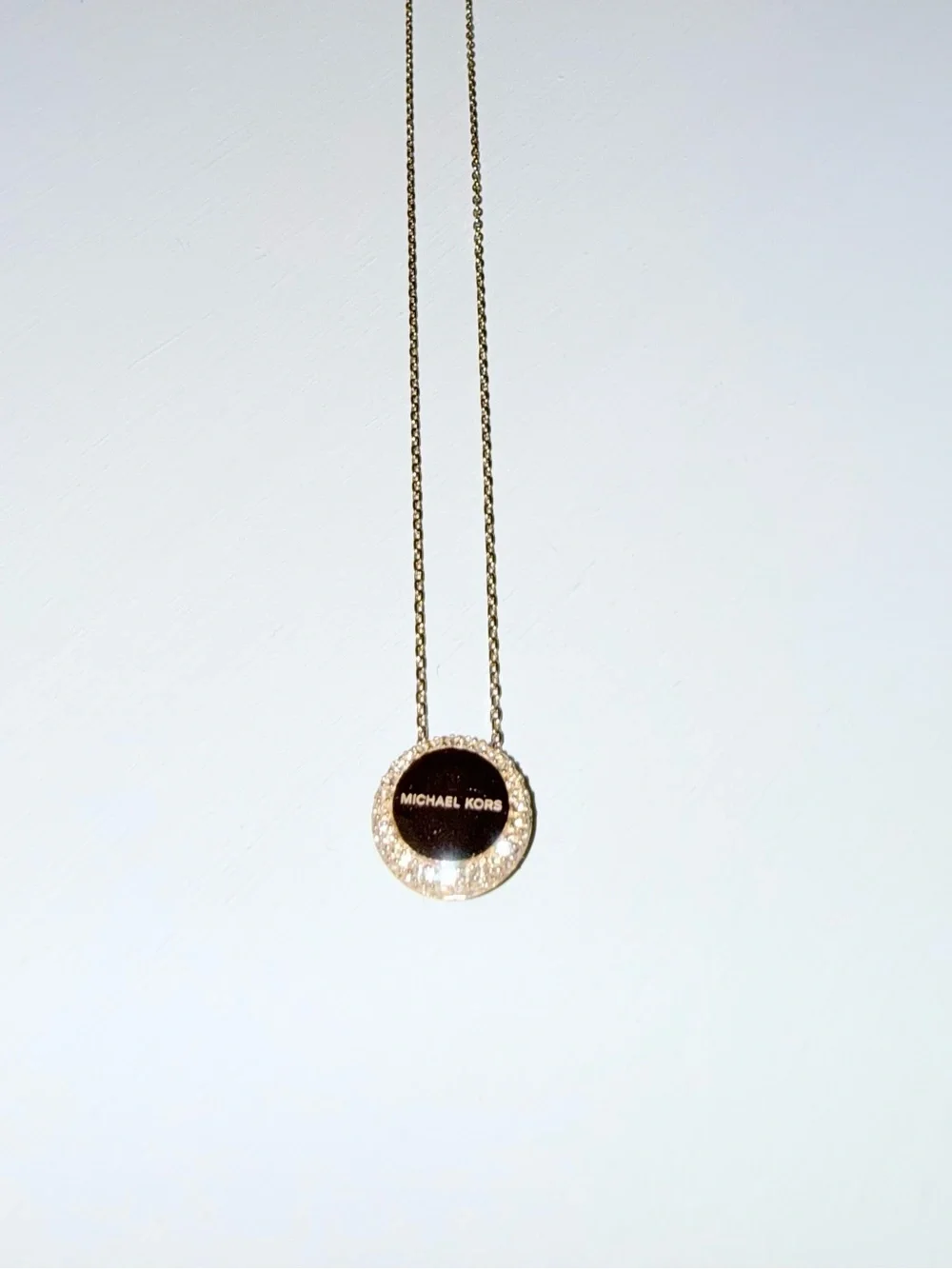 Michael Kors Brilliance Pavé Rose Gold-Tone Necklace with Crystal Embellishments